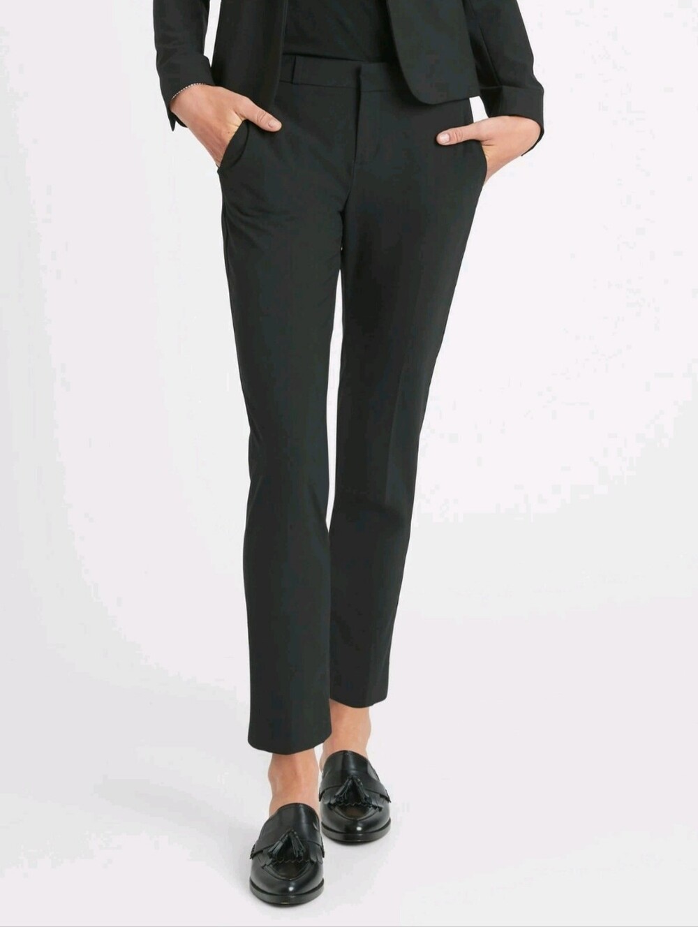 Banana Republic Avery Wool Blend Cropped Straight Leg Pant